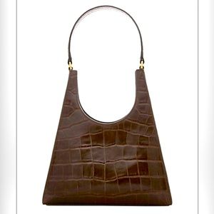 Rey Croc-Embossed Leather Shoulder Bag